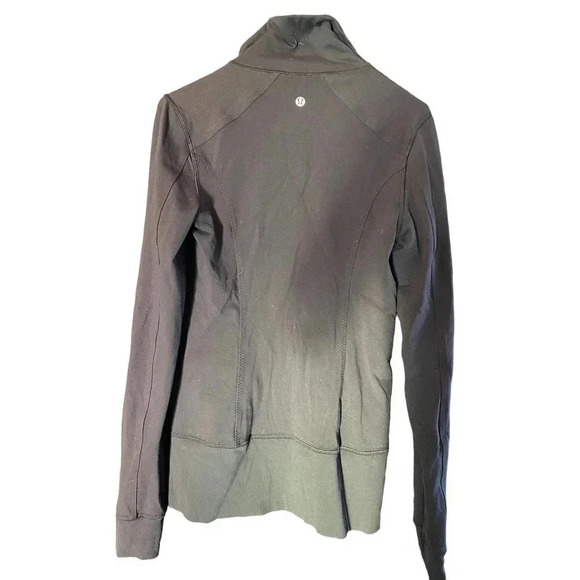 Lululemon Black Full Zip Nice Asana Jacket with Zip Pockets size 6 - Picture 3 of 4